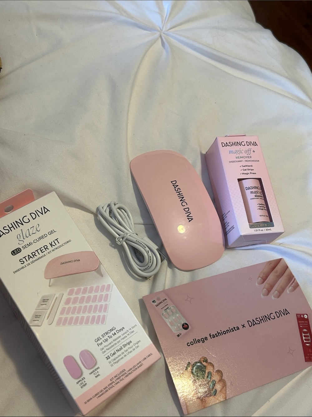 Pink LED Gel Mani Starter Kit